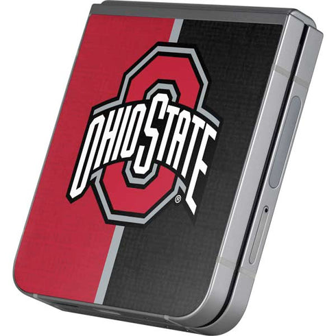 Ohio State University OSU Buckeyes Split Galaxy Z Flip6 Skin